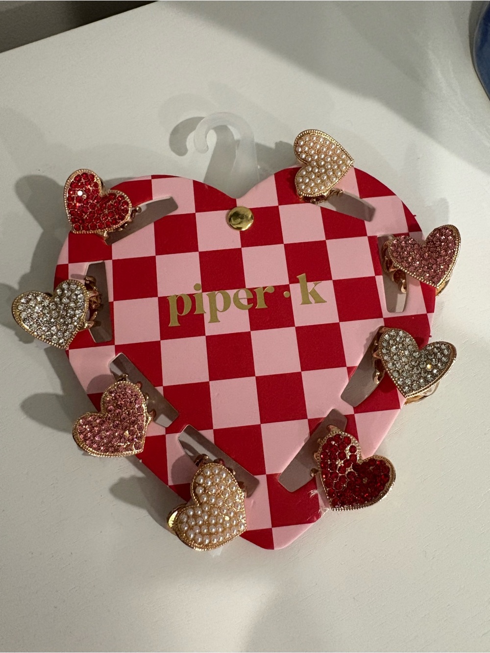 Piper K Heart Mini Hair Clip Set
